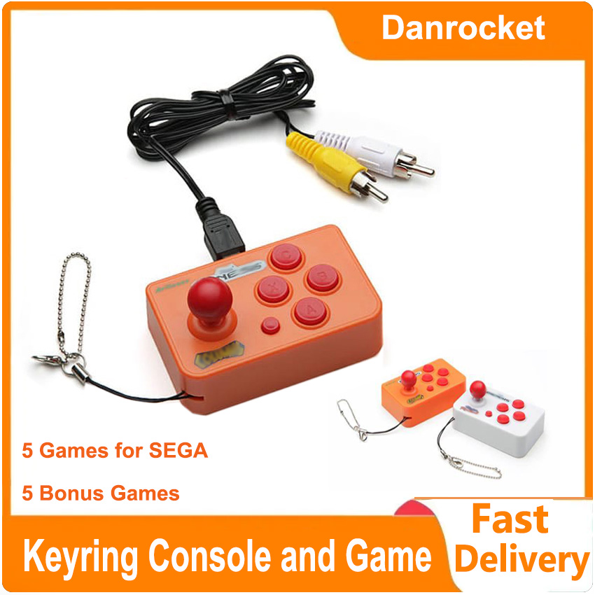 Gaming Console Keychain - Joystick Mini Arcade Dengan 10 Game