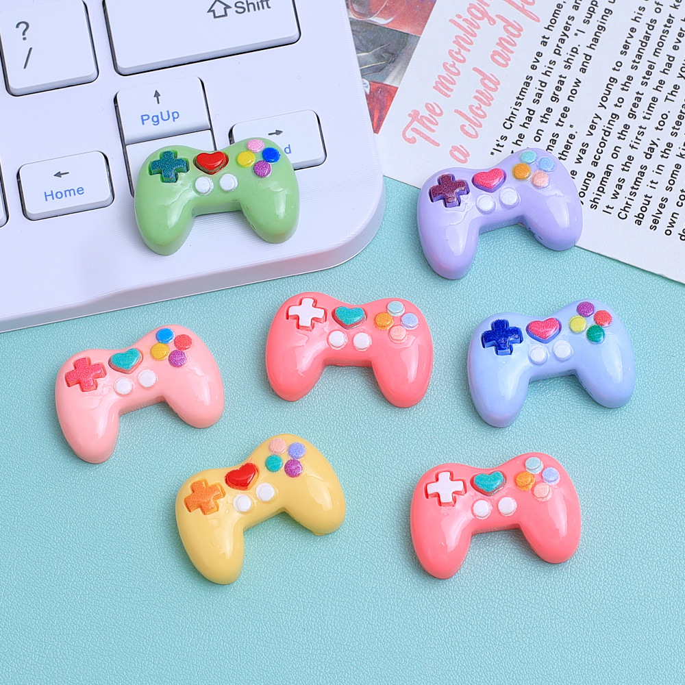 Gaming Console Keychain - 5 buah gantungan resin berwarna untuk