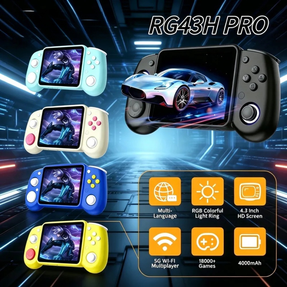 Q21 Gaming Console - Konsol Game Genggam Retro Portabel RG43H