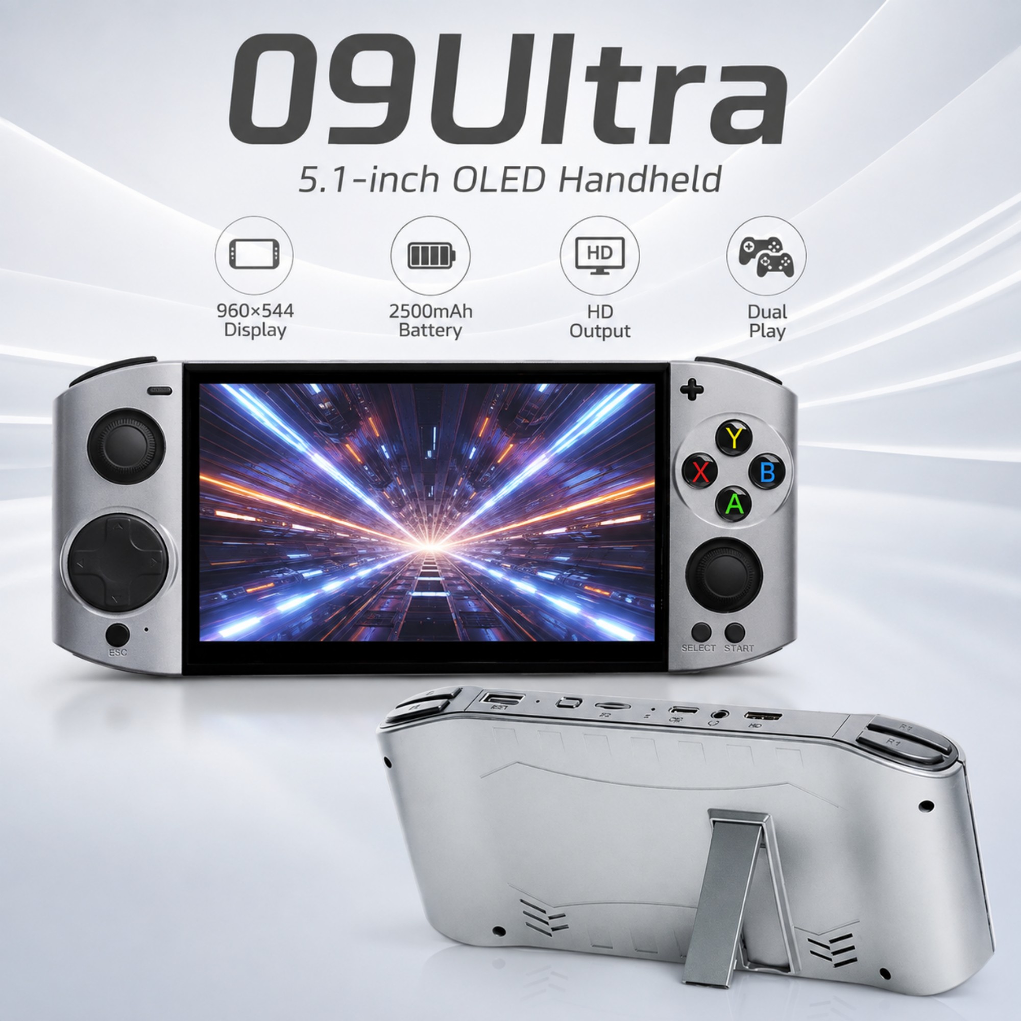 Gaming Console Os - 09 Ultra Konsol Game Genggam OLED