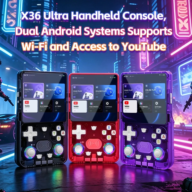 Retro Gaming Console Youtube - Konsol Genggam Retro X36Ultra Android 10.0