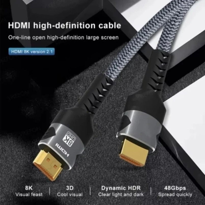 Kabel HDMI 2.1 8K Terjalin Kec - Gaming Console Definition ulasan dan harga