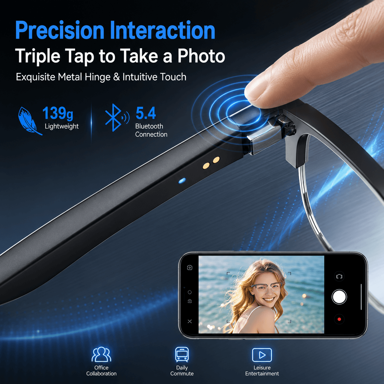 Kacamata Pintar Bluetooth AIMB - Gaming Glasses Uv ulasan dan harga