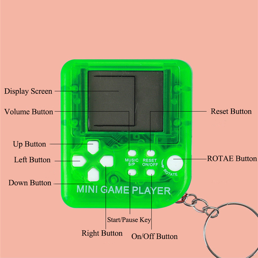 Konsol Game Genggam Mini Gantu - Gaming Console Keychain ulasan dan harga